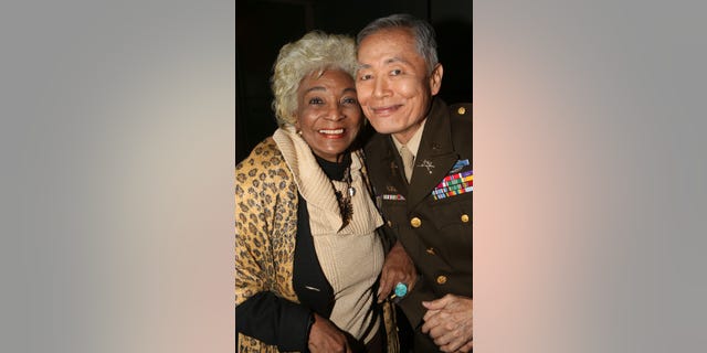 Nichelle Nichols and "Star Trek" co-star George Takei (pictured in 2015) worked together on dozens of episodes of the futuristic series.