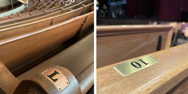 The Ryman Auditorium in downtown Nashville was built in 1895 as the Union Gospel Tabernacle. It still has its original pew seats, at left. The Grand Ole Opry in Opryland, which opened in 1974, pays homage to this history with its pew seats today, right.