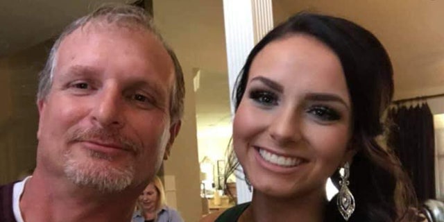 Paul Rice poses with his daughter, slain LSU senior Allison "Allie" Rice, who was gunned down Friday morning in Baton Rouge.