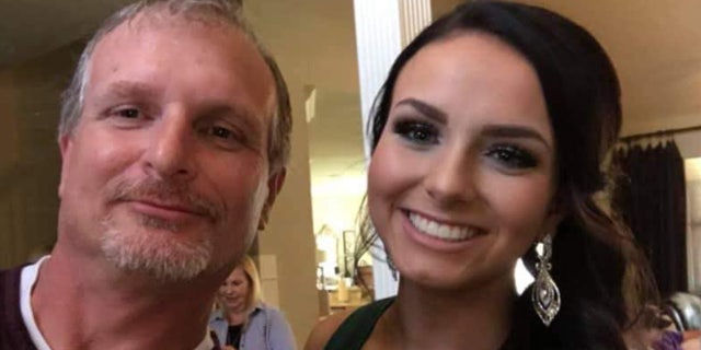 Paul Rice poses with his daughter, slain LSU senior Allison "Allie" Rice, who was gunned down Friday morning in Baton Rouge.