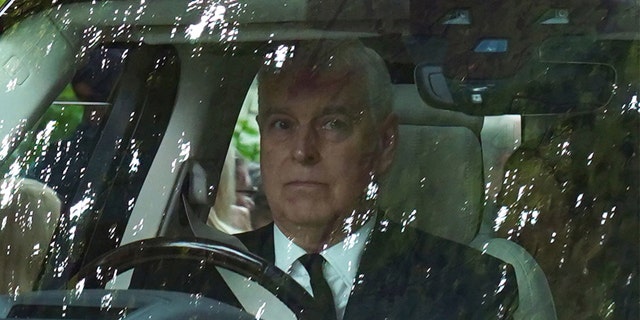 Prince Andrew leaves Balmoral Castle on Sept. 10, 2022, two days after Queen Elizabeth II died at the age of 96.