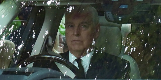 Prince Andrew leaves Balmoral Castle on Sept. 10, 2022, two days after Queen Elizabeth II died at the age of 96.