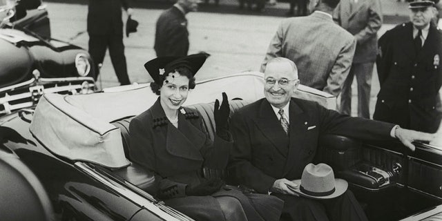 Princess Elizabeth meets with President Harry Truman.