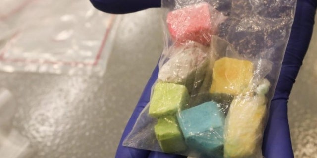 Rainbow fentanyl in a plastic bag