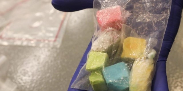 Rainbow fentanyl in a plastic bag