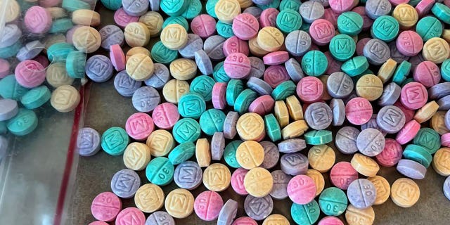 The DEA said rainbow fentanyl can be pills or powder that come in a variety of bright colors, shapes and sizes.