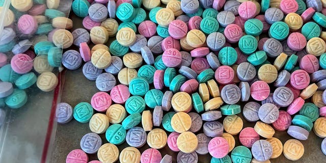 The DEA said rainbow fentanyl can be pills or powder that come in a variety of bright colors, shapes and sizes. 