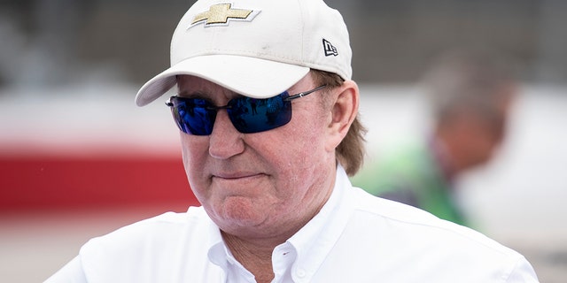 Team owner and Hall of Fame member Richard Childress looks before the NASCAR Xfinity Auto Race at Darlington Raceway on Saturday, May 7, 2022 in Darlington, South Carolina.