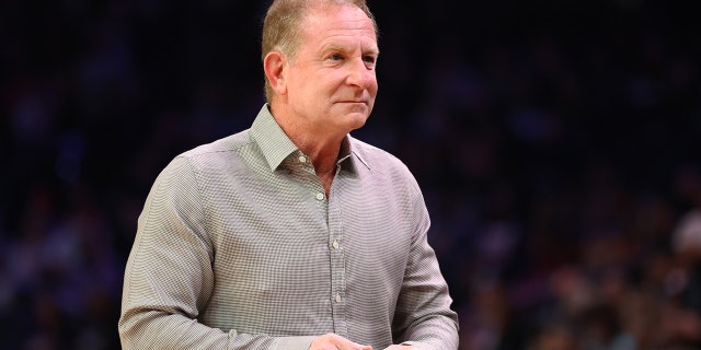 Phoenix Suns owner Robert Sarver courtside of a game against the Minnesota Timberwolves at Footprint Center Jan. 28, 2022, in Phoenix, Ariz.
