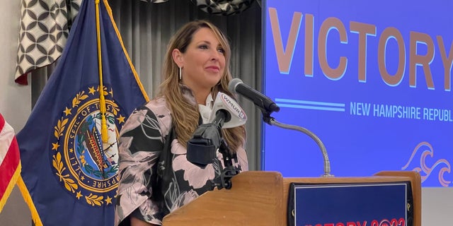 Republican National Committee chair Ronna McDaniel headlines the New Hampshire GOP's unity breakfast, on Sept. 15, 2022, in Concord, N.H.
