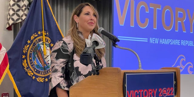 Republican National Committee chair Ronna McDaniel headlines the New Hampshire GOP's unity breakfast, on Sept. 15, 2022, in Concord, N.H.