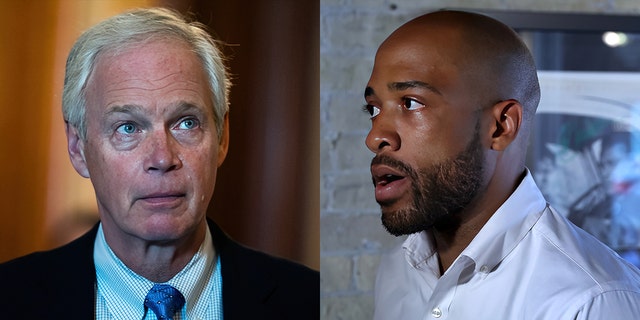 Late.  Ron Johnson, R-Wis., and his opponent in the U.S. Senate, Mandela Barnes.
