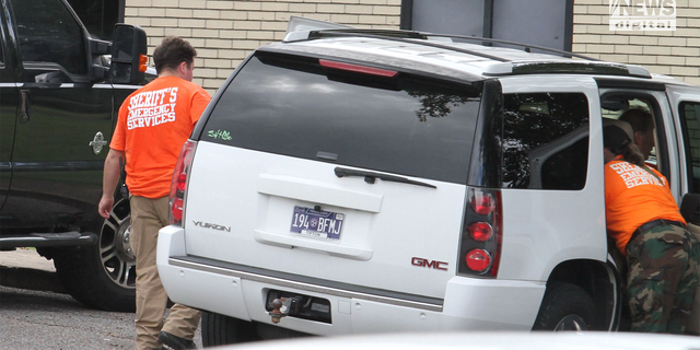 Sheriff Emergency Services at mobile command center in search for Eliza Fletcher