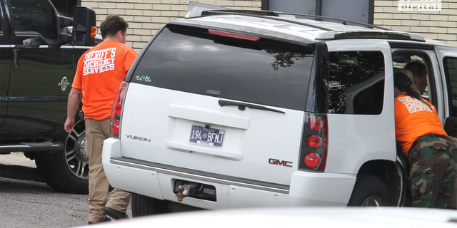 Sheriff Emergency Services at mobile command center in search for Eliza Fletcher