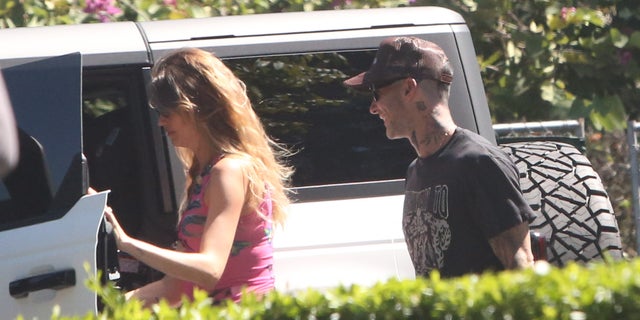 Adam Levine and Behati Prinsloo were seen together in Montecito, California on Wednesday.