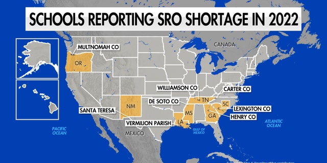 Districts in several states have reported SRO shortages at some point in 2022.