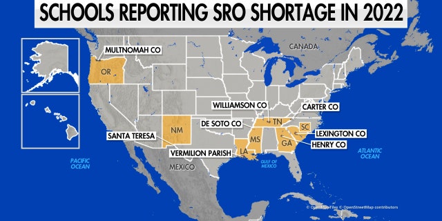 School districts in several states are reporting SRO shortages at some point in 2022.