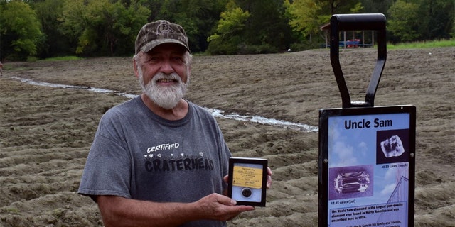 Scott Kreykes, of Dierks, Arkansas, found the 35,000th diamond to be registered in the Crater of Diamonds State Park. The stone is, a 4-point white diamond. 