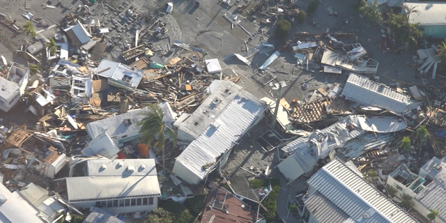 Fox News captured an aerial view of the destruction Hurricane Ian left in Fort Myers, Florida, on Sept. 29.