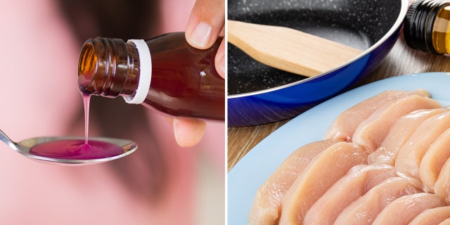 Nighttime cold medicine and raw chicken have been combined in a strange "Sleepy Chicken" trend on social media. The U.S. Food and Drug Administration warns that this shouldn't be done because it's dangerous to cook medicine into food.