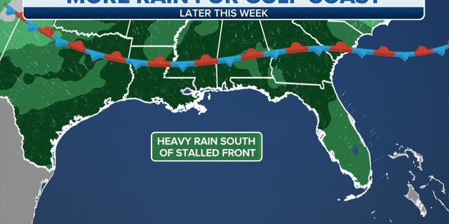 Rain forecast for the Gulf Coast