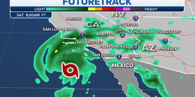 The futuretrack for the Southwest on Saturday morning