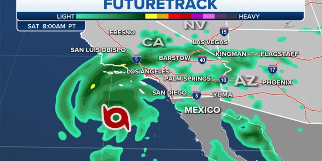 The futuretrack for the Southwest on Saturday morning