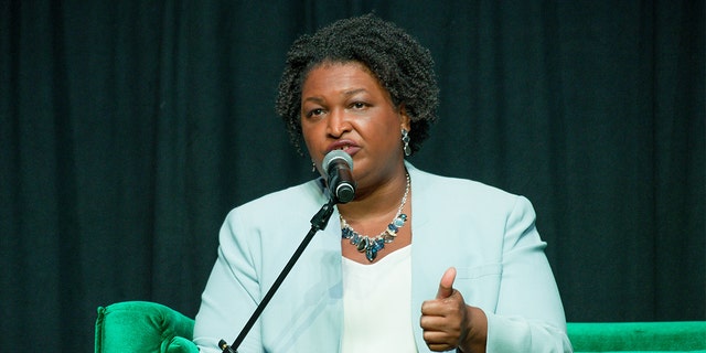Stacey Abrams speaks onstage during the Beautiful Noise Live Equality on the Ballot panel at Buckhead Theatre on Sept. 19, 2022, in Atlanta.