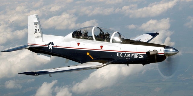 FILE- The T-6A Texan II is phasing out the aging T-37 fleet throughout Air Education and Training Command. Unvaccinated Air Force pilots seeking religious accommodations to the vaccine mandate are still being prohibited from flying. (Air Force photo by Master Sgt. David Richards)