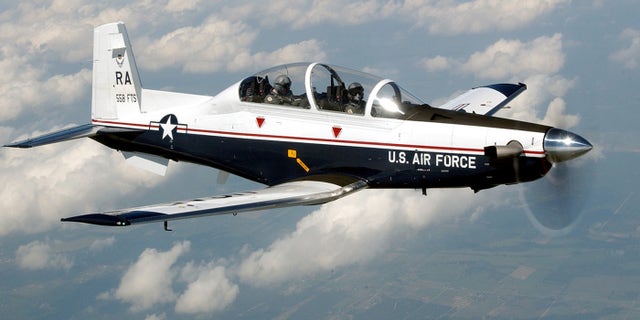 FILE- The T-6A Texan II is phasing out the aging T-37 fleet throughout Air Education and Training Command. Unvaccinated Air Force pilots seeking religious accommodations to the vaccine mandate are still being prohibited from flying. (Air Force photo by Master Sgt. David Richards)