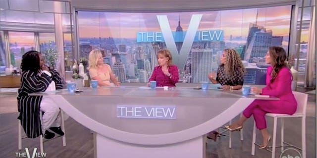 "The View" hosts Whoopi Goldberg, Sara Haines, Joy Behar, Sunny Hostin and Alyssa Farah Griffin on Sept. 20, 2022.