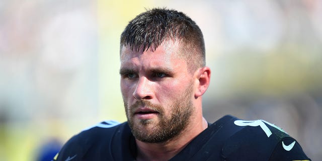 T.J. Watt #90 of the Pittsburgh Steelers looks on during the game against the Detroit Lions at Acrisure Stadium on Aug. 28, 2022 in Pittsburgh, Pennsylvania.