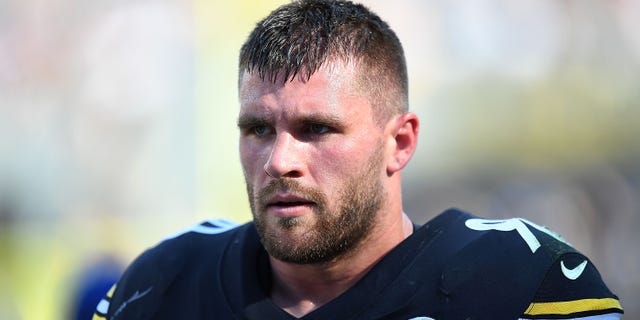 T.J. Watt #90 of the Pittsburgh Steelers looks on during the game against the Detroit Lions at Acrisure Stadium on Aug. 28, 2022 in Pittsburgh, Pennsylvania.