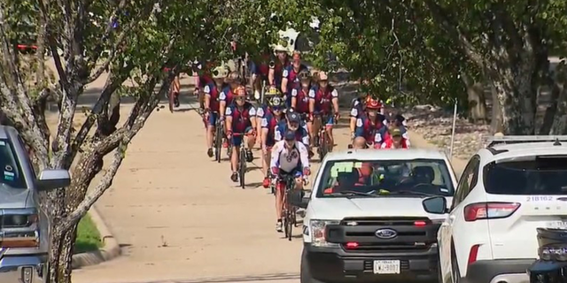 First responders from across the U.S. are riding bikes through Texas to remember fallen police officers, firefighters and paramedics.