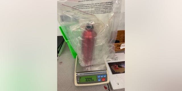 Texas DPS located a substance in a container that tested positive for fentanyl. 