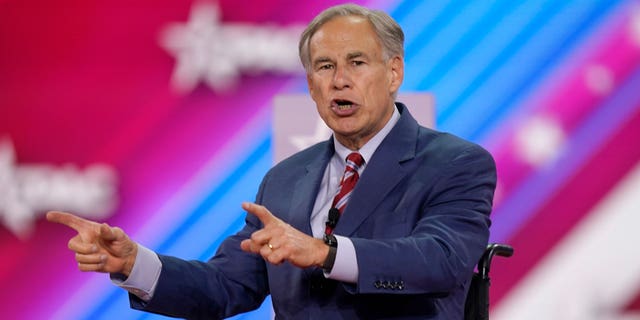 Texas Gov. Greg Abbott speaks at the Conservative Political Action Conference in Dallas.