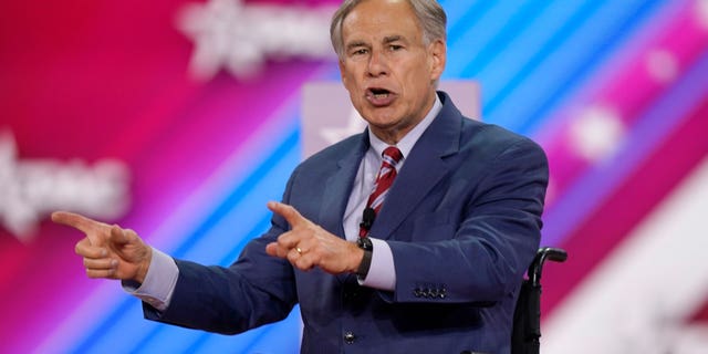 Texas Gov. Greg Abbott speaks at the Conservative Political Action Conference in Dallas.