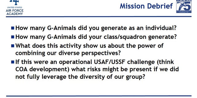 A slide presentation by the United States Air Force Academy in Colorado titled, "Diversity and Inclusion: What it is, why we care, and what we can do."