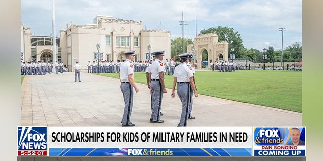 Cadets pictured on the campus of Georgia Military College were featured on "Fox and Friends" on Friday, Sept. 23, 2022.