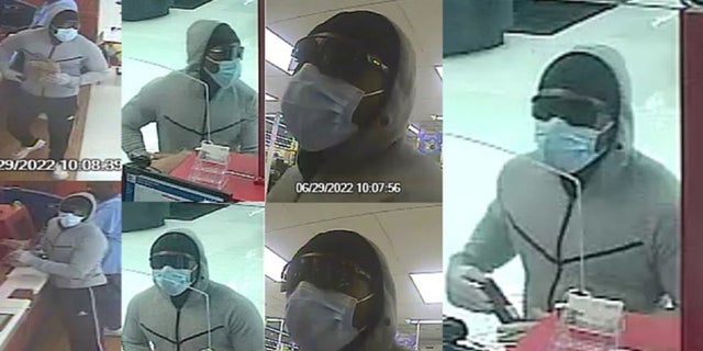 Houston authorities are searching for the "Big Shades Bandit" who robbed at least three banks since June. 