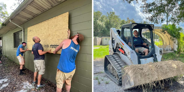 The team has also been boarding up the various structures at the rescue over the past few days, including the gift shop where some people will stay to keep an eye on the cats during the storm.