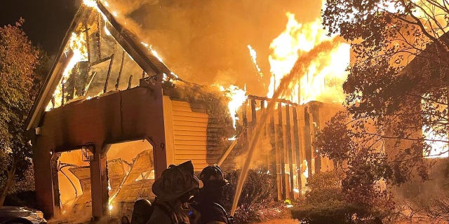 Firefighters at Mike Breen's house