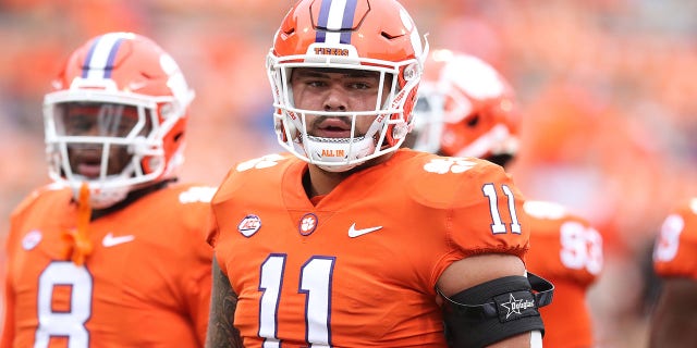 Prior to Clemson's home opener on Saturday, defensive lineman Bryan Bresee led the Tiger walk with the whole team wearing