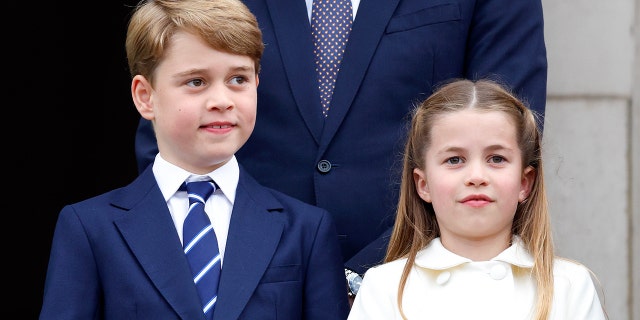 Prince George and Princess Charlotte at Queen Elizabeth's Platinum Jubilee in early June. 