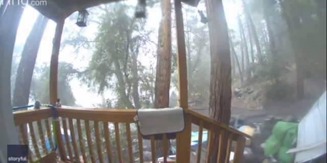 Mudslides hit two remote communities in the San Bernardino Mountains in Southern California, on Sept. 12.
