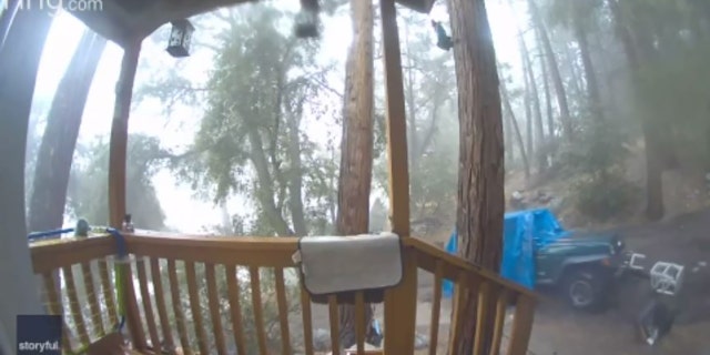 A mudslide carried away a family's Jeep from their driveway last week.
