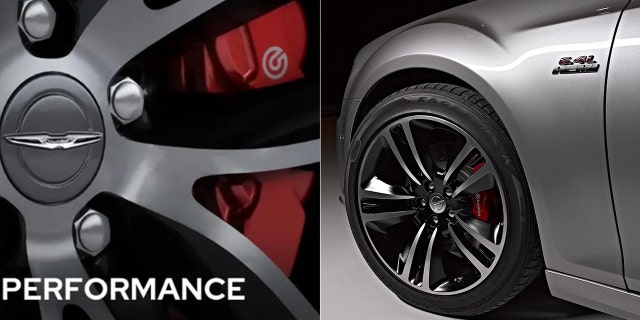 A teaser for the new car shows wheels with red Brembo brake calipers behind them, similar to the 2014 300 SRT8's.