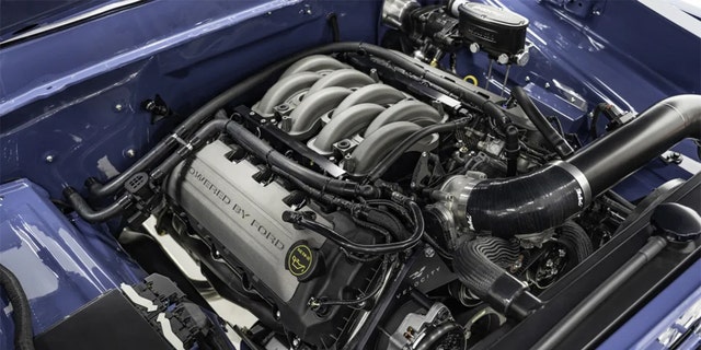 A current Ford 5.0-liter Coyote V8 has been swapped into the truck.