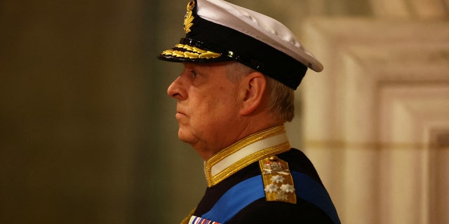 Prince Andrew attended vigil with his siblings around the coffin of Queen Elizabeth II on Friday.