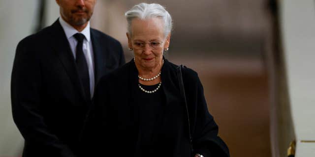 The Queen of Denmark is seen here at Queen Elizabeth II's funeral at Westminster Hall, in London, on Sept. 18, 2022, just days before testing positive for COVID.